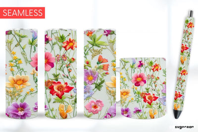 Embroidery Flowers Sublimation | Tumbler | Mug | Pen SVG SvgOcean 