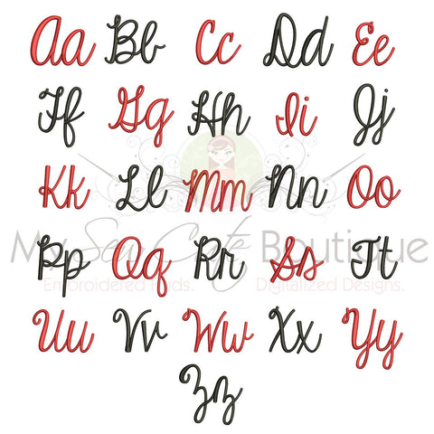 Embroidery Fonts Designs for BX Machine Monogram PES Files - Embrilliance Font - BX Monogram Embroidery Fonts - 10 Sizes - Instant Download Font My Sew Cute Boutique 