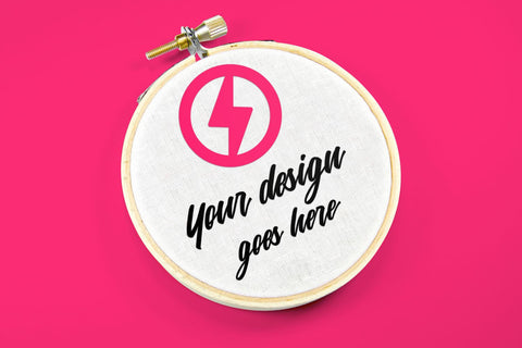 Embroidery Hoop Layered PSD Photoshop Product Mockup Mock Up Photo Risa Rocks It 