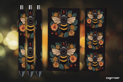 Embroidery Insects Pen Wraps | Sublimation SVG SvgOcean 