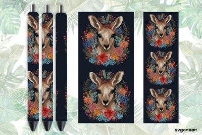 Embroidery Kangaroo Pen Wraps | Sublimation SVG SvgOcean 