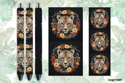 Embroidery Leopard Pen Wraps | Sublimation SVG SvgOcean 