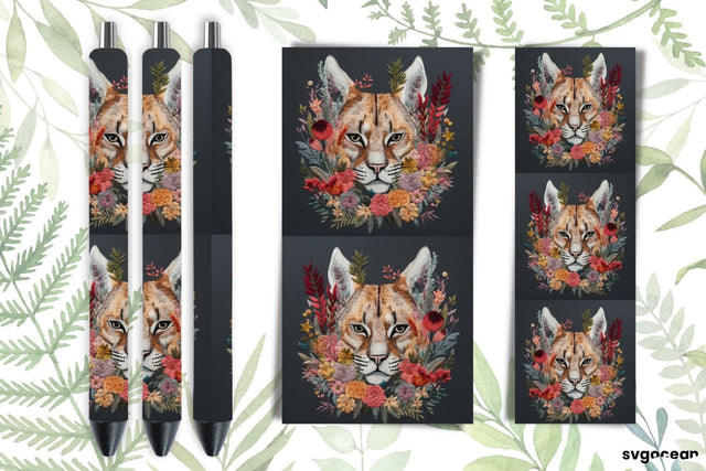 Embroidery Lynx Pen Wraps | Sublimation SVG SvgOcean 