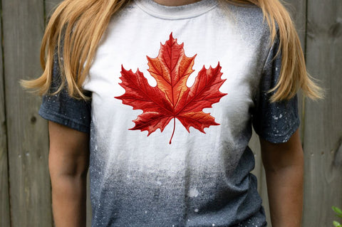Embroidery Maple Leaf Clipart Bundle Sublimation Regulrcrative 
