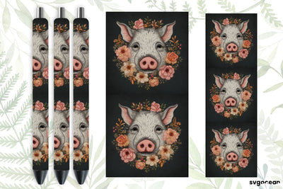 Embroidery Pig Pen Wraps | Sublimation SVG SvgOcean 