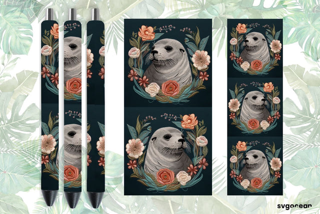 Embroidery Seal Pen Wraps | Sublimation SVG SvgOcean 