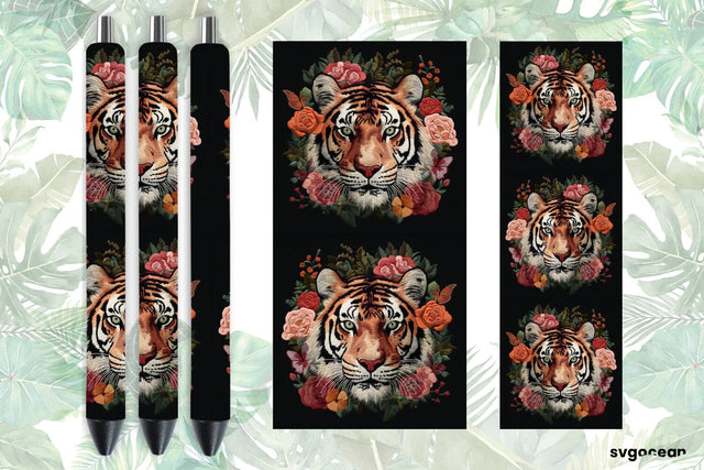 Embroidery Tiger Pen Wraps | Sublimation SVG SvgOcean 