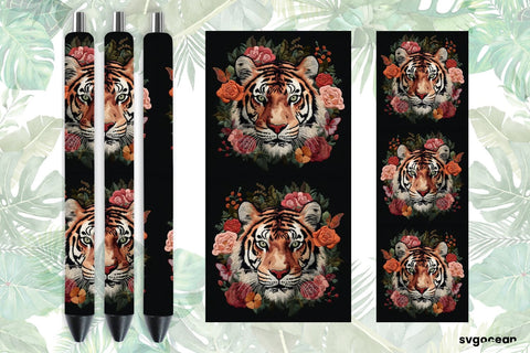 Embroidery Tiger Pen Wraps | Sublimation SVG SvgOcean 