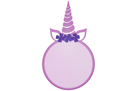 Embroidery unicorn frame monogram for girl Embroidery/Applique DESIGNS embroidery-workshop 