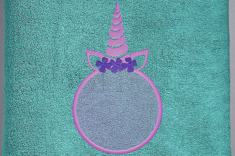 Embroidery unicorn frame monogram for girl Embroidery/Applique DESIGNS embroidery-workshop 