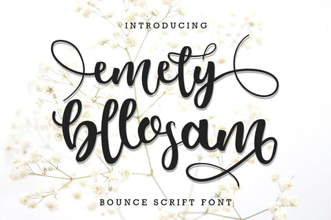 Emely Bllosam Bounce Scrift Font Font nearzz 