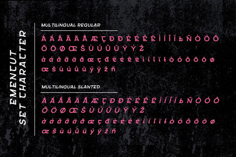 Emencut Font twinletter 