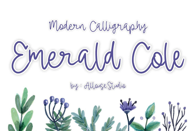 Emerald Cole - Modern Calligraphy Font Allouse.Studio 