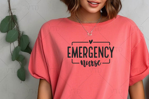 Emergency Nurse Svg files, ER Nurse Svg, Gift for ED RN, Emergency nurse shirt gift SVG DesignDestine 