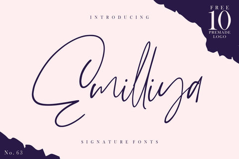 Emilliya – Luxury Signature Font Font Good Java 