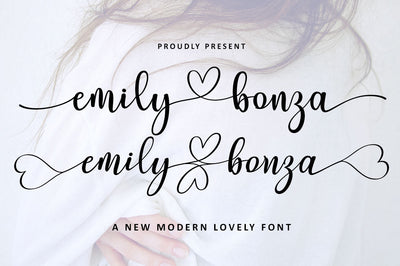 Emily Bonza Script Font muhammadzeky 