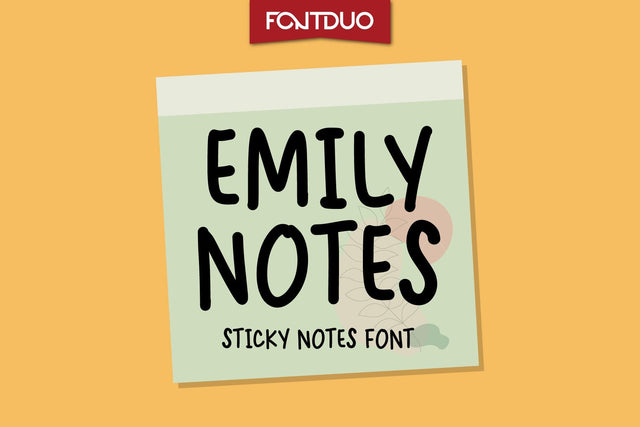 Emily Sticky Notes Font Font FontDuo 