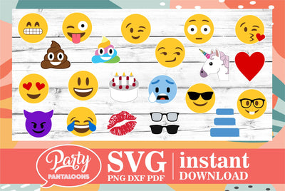 EMOJI ICONS | emoji icons SVG SVG Partypantaloons 