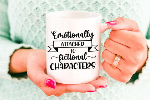 Emotionally Attached to I Book Lovers SVG I Reading SVG SVG Happy Printables Club 