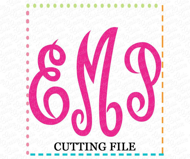 Empire Monogram Alphabet Cut File Creative Appliques 
