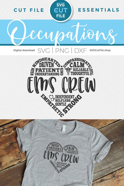EMS Crew, a First Responder Emergency svg SVG SVG Cut File 