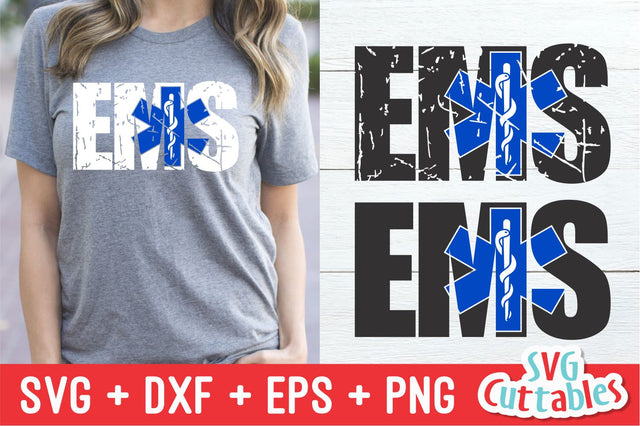 EMS Distressed SVG Svg Cuttables 