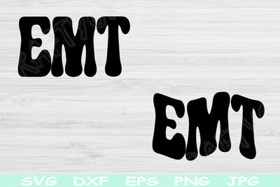 EMT Svg Dxf Png Cut Files, Paramedic Svg, Medic Svg Files For Cricut, Vintage Wave First Responder Svg Silhouette Digital Download Designs SVG TiffsCraftyCreations 