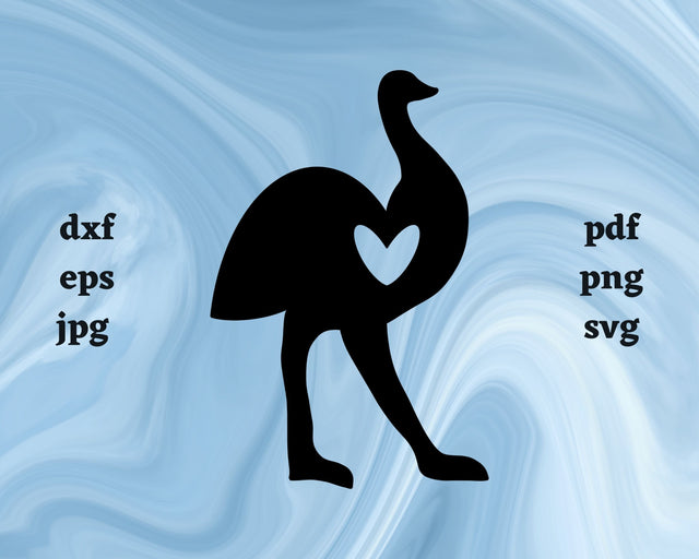Emu Heart SVG Cut File SVG Northern Light SVG 