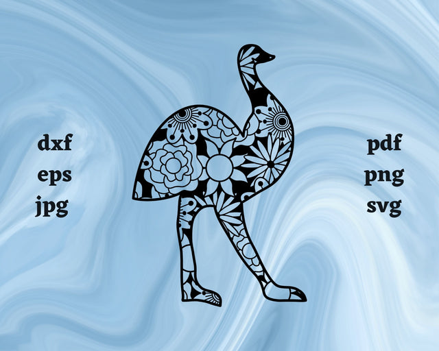 Emu Mandala SVG Cut File SVG Northern Light SVG 