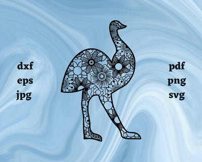 Emu Mandala SVG Cut File SVG Northern Light SVG 