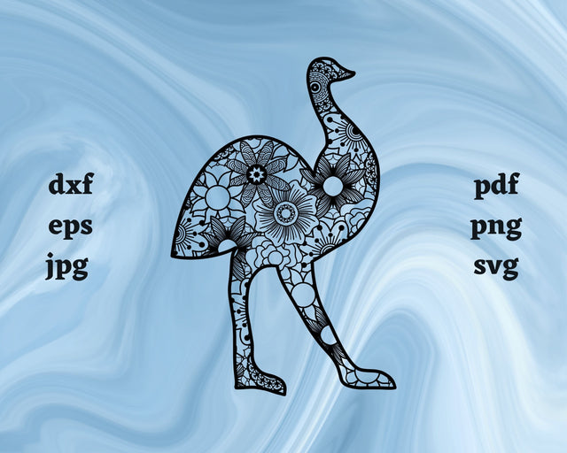 Emu Mandala SVG Cut File SVG Northern Light SVG 