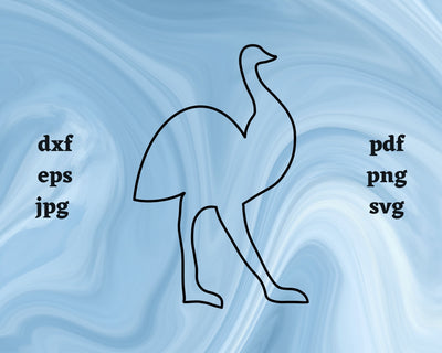 Emu Outline SVG Cut File SVG Northern Light SVG 