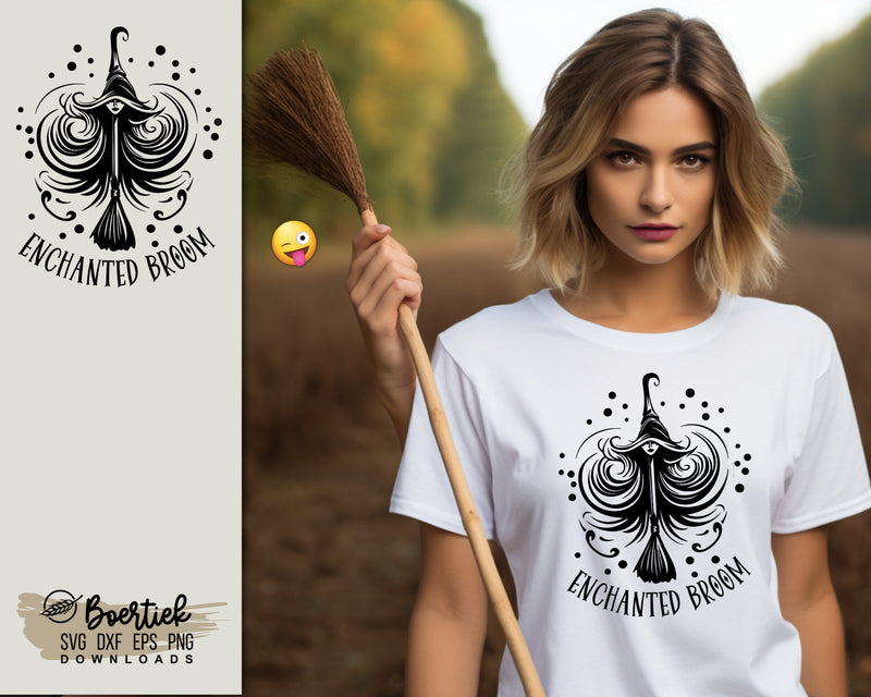 Enchanted broom, halloween, SVG file SVG Boertiek 
