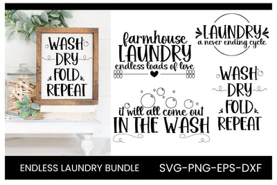 Endless Laundry SVG Bundle, Laundry Room Decor, Farmhouse Laundry SVG SVG Designing Digitals 