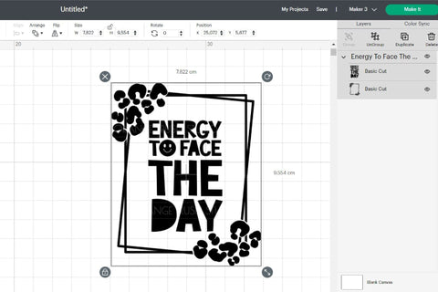 Energy to Face the Day Can Glass Wrap Libbey Glass 16 Oz SVG OrangeBrushStudio 