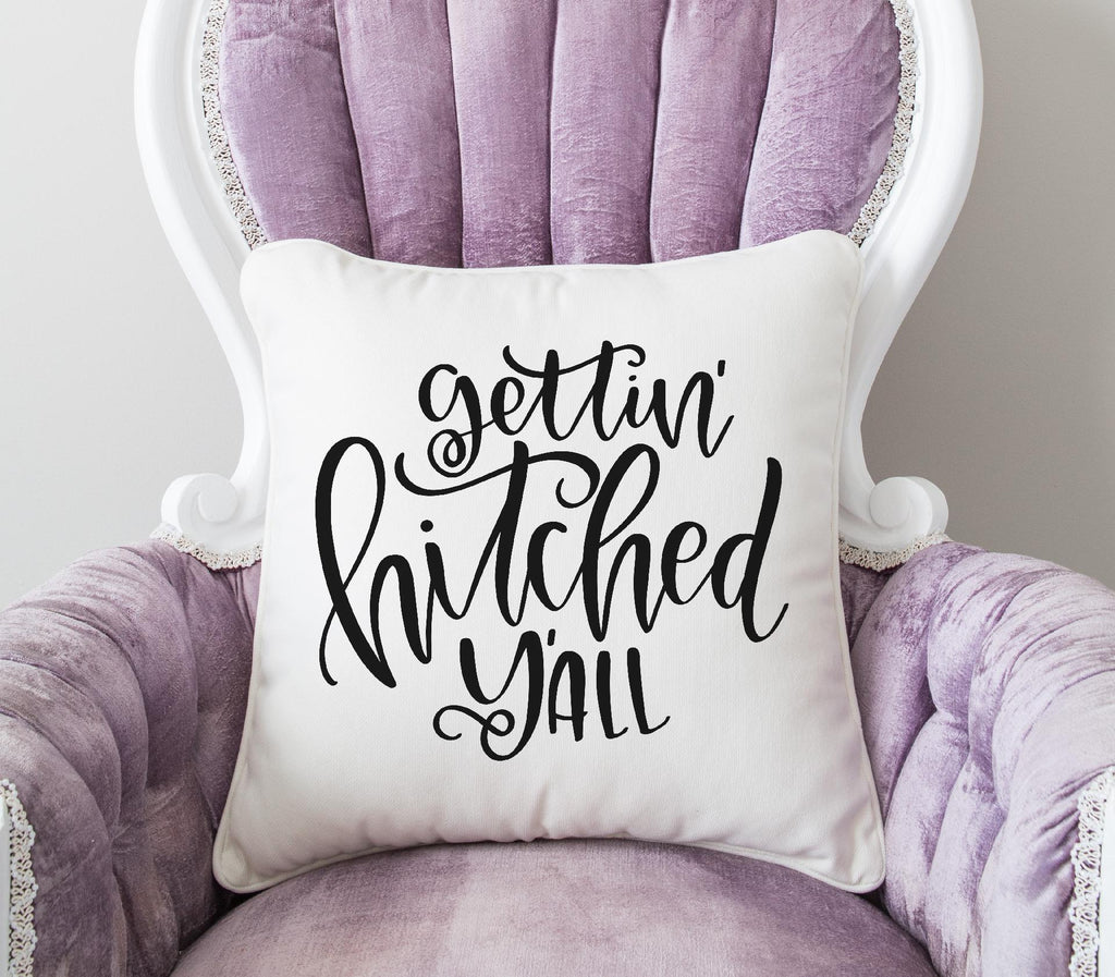 Engaged SVG | Getting Hitched Yall | Yall SVG | Wedding SVG - So Fontsy