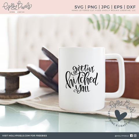Engaged SVG | Getting Hitched Yall | Yall SVG | Wedding SVG So Fontsy Design Shop 