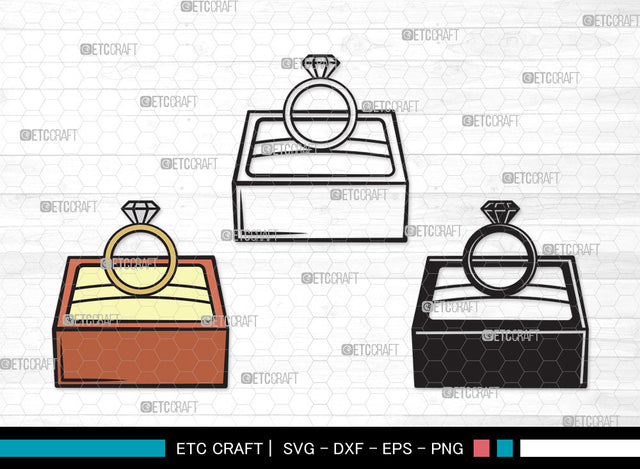Engagement Ring Clipart SVG | Diamond Ring Svg | Wedding Ring Svg | Ring Svg | Diamond Wedding Ring Svg | Gold Ring Svg | Engagement Ring Clipart SVG ETC Craft 