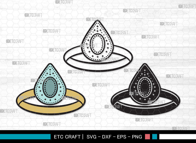 Engagement Ring Clipart SVG | Diamond Ring Svg | Wedding Ring Svg | Ring Svg | Diamond Wedding Ring Svg | Gold Ring Svg | Engagement Ring Clipart SVG ETC Craft 