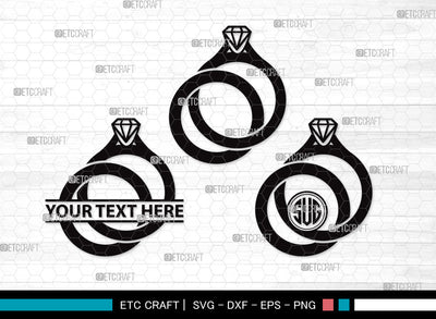 Engagement Ring Monogram SVG | Diamond Ring Svg | Wedding Ring Svg | Ring Svg | Diamond Wedding Ring Svg | Gold Ring Svg | Engagement Ring Monogram SVG ETC Craft 