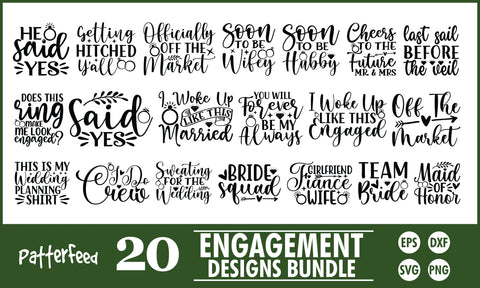 Engagement SVG Designs Bundle SVG PatternFeed8 