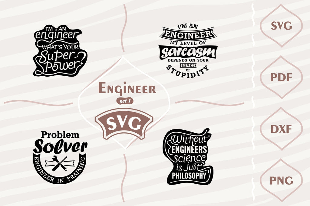 Engineer - SVG bundle 1 - So Fontsy