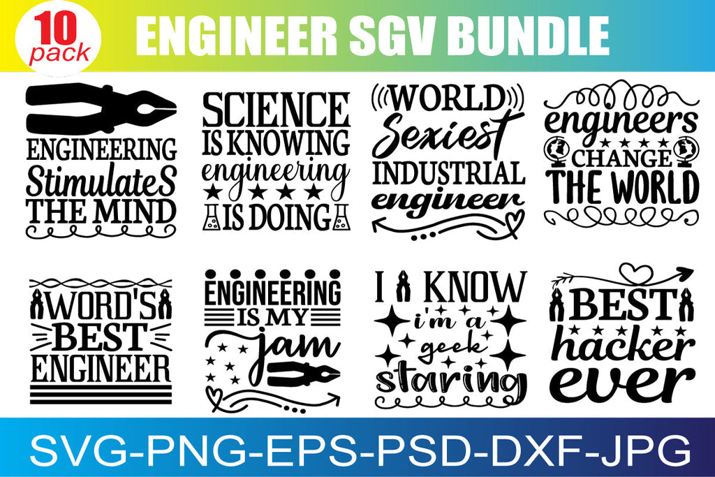 Engineering SVG Bundle, SVG Files for Cricut, Engineer Art Print, Inst ...