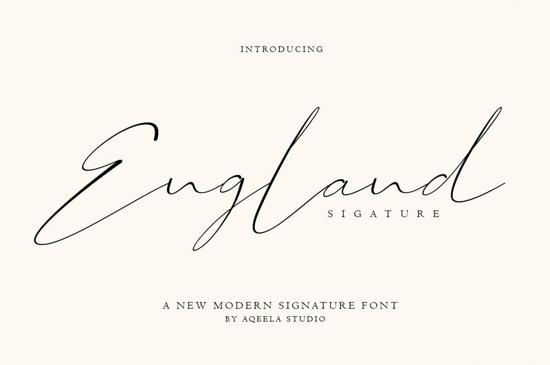 England Signature Font azkiyaazka026 