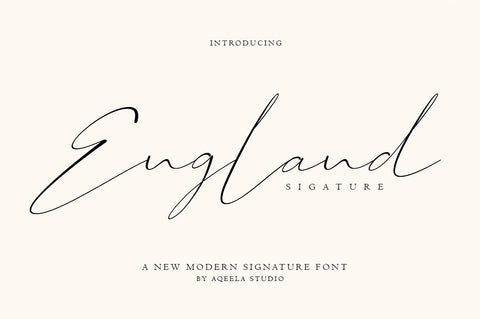 England Signature Font azkiyaazka026 