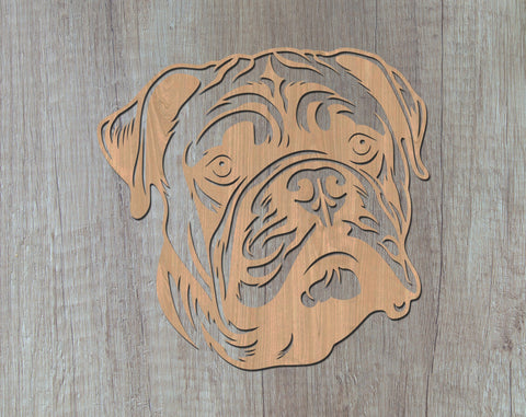 English Bulldog Laser SVG Cut File, English Bulldog Glowforge File, English Bulldog DXF, English Bulldog Wall Art SVG SVG HappyDesignStudio 