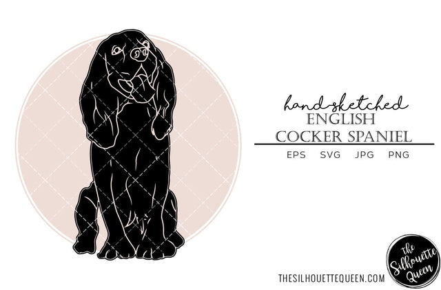 English Cocker Spaniel Sketch SVG Loveleen Kaur 