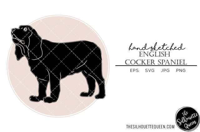 English Cocker Spaniel Sketch SVG Loveleen Kaur 