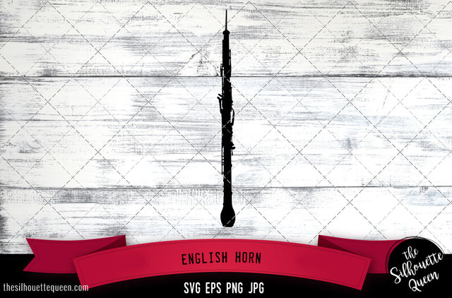 English Horn Silhouette Vector SVG SVG Loveleen Kaur 