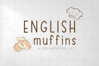 English Muffins - cute hand writing font Font ChiraaDesign 